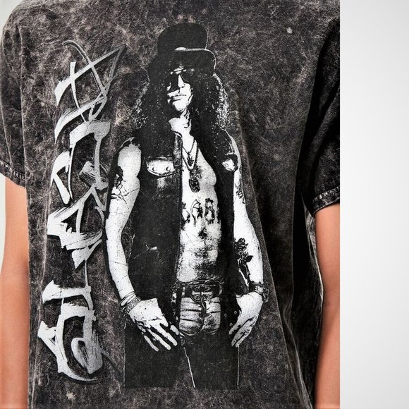 Slash Live Logo Wash Guns N Roses metal rock T-Shirt XL NWT - Picture 2 of 3